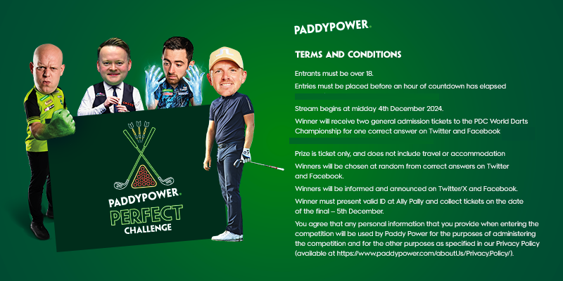 paddypower's tweet image. Remember to Quote RT with which one you think will be completed the most in the two hours for a chance to win tickets to the World Darts Championship final!

🎯 Nine Darter
🎱 147 
⛳️ Hole in one 
❌ None

T&amp;amp;Cs below