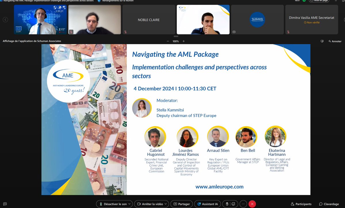 globalamlcft's tweet photo. The #EUGlobalFacility presented at the “Navigating the AML Package” webinar of @EU_AML With 1️⃣2️⃣0️⃣+ participants from financial institutions, NGOs and EU authorities, the event stressed the need for collaboration in the fight against #MoneyLaundering &amp; TF
https://t.co/29wmuyA7vF https://t.co/3Y9lTjsl2N