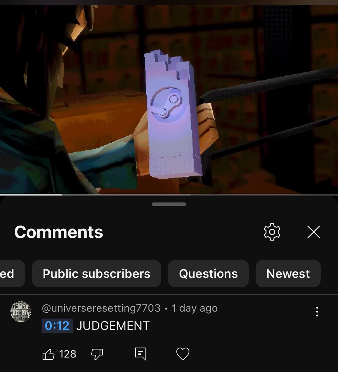 Joetastic_'s tweet image. Why are people commenting “JUDGEMENT” and “THY END IS NOW” on this part of the video