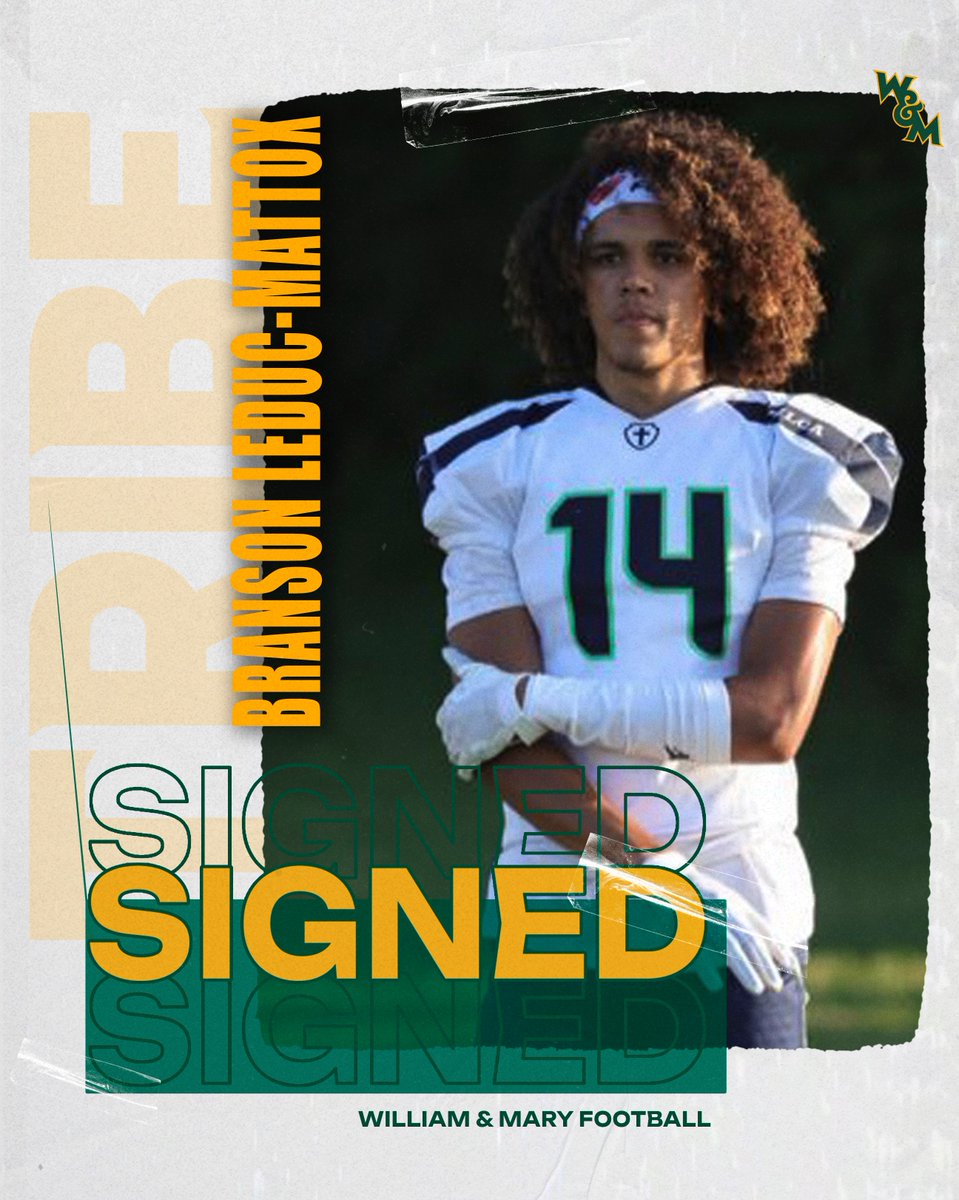 WMTribeFootball's tweet photo. 𝙒𝙚𝙡𝙘𝙤𝙢𝙚 𝙩𝙤 𝙩𝙝𝙚 𝙏𝙧𝙞𝙗𝙚‼️

@branson_lamar  | #25Tribe🔰 | #GoTribe https://t.co/cd8E4hG0pj