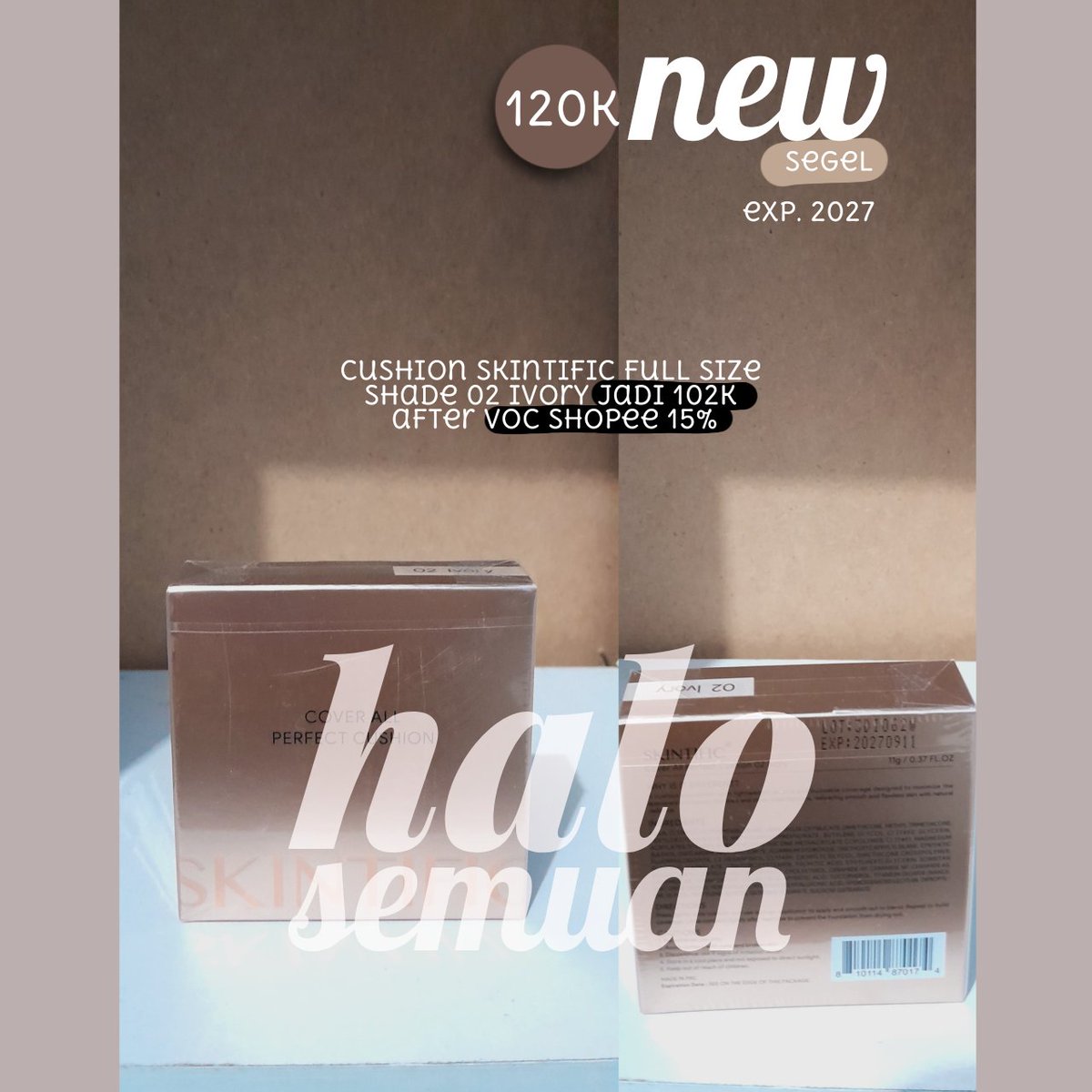 Mari ges new sealed ori body lotion avoskin vitc setting spray MOP sama skintific cushion. Pengiriman dari Bekasi ya ges.

Detail produk ada di foto yah co langsung ke sini:

id.shp.ee/syvq4ai?smtt=0…

Tanya tanya langsung dm ke admin skincare ku di <a href="/halosemuan/">WTS PRELOVED&NEW || MT after DM ||</a>