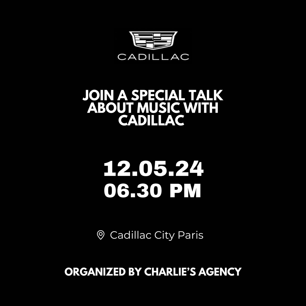 SixiemeSon's tweet photo. 🎶 @Cadillac is turning up the volume!
Join @LaurentCochini, and an incredible panel:
🎤 Barbara Butch (DJ)
🎤 Thomas Roussel (Composer)
🎤 Tania Soler (Because Music)
🎤 Ivan Striga (Producer &amp; Manager)
📅 Dec 5 | ⏰ 6:30 PM
🔗 Register: https://t.co/ugUiQbCVyq
@Charlies_Agency https://t.co/aGQ5CnETQg