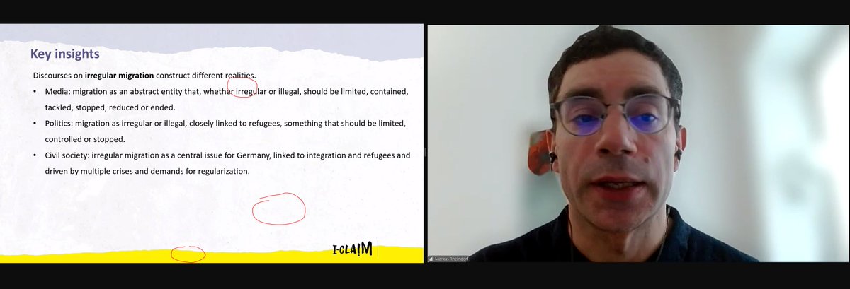 1/ Webinar on Discourses - @markusrheindorf on the  🇩🇪 case - "Media and political domains in Germany are unable to distinguish between different processes of migration – concepts are used in a highly confused manner."