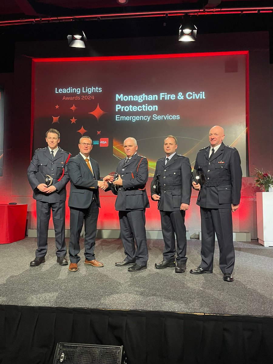 Monaghan Fire &amp; Civil Protection have been awarded the Emergency Services Category Award for their TY roadshow which delivers a strong message to students with the aim of reducing the number of deaths and injuries on Monaghan’s roads.

#LeadingLights2024