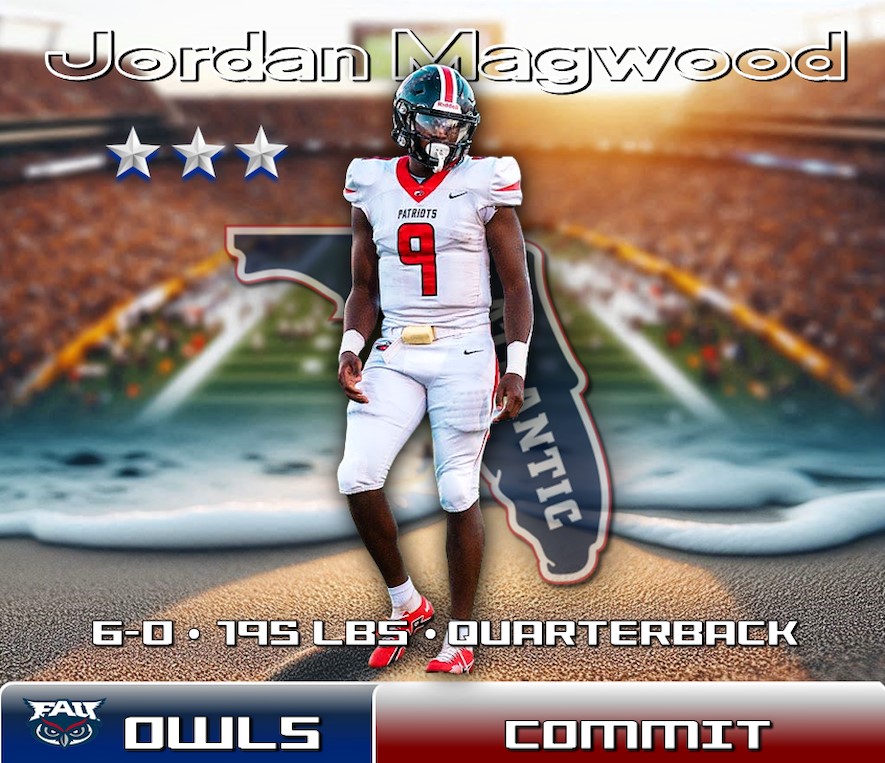 FAU Owls Nest (@fau_owls_nest) on Twitter photo Signing Day is underway! And a quarterback that is able to throw the ball at a high level and read defenses while having the strong work ethic to continue improving every day is a player worth having, especially this one from <a href="/CDS_FBall/">CDS Football</a>! Welcome to #FAU, <a href="/jordanmagwood9/">Jordan Magwood</a>! ✍️🦉🏈🌴 Signing Day is underway! And a quarterback that is able to throw the ball at a high level and read defenses while having the strong work ethic to continue improving every day is a player worth having, especially this one from <a href="/CDS_FBall/">CDS Football</a>! Welcome to #FAU, <a href="/jordanmagwood9/">Jordan Magwood</a>! ✍️🦉🏈🌴