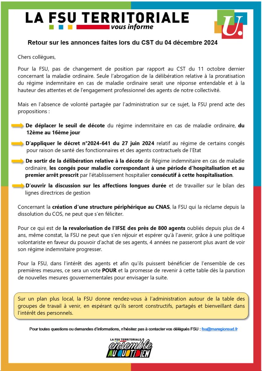 FSU Conseil Régional SUD tweet media