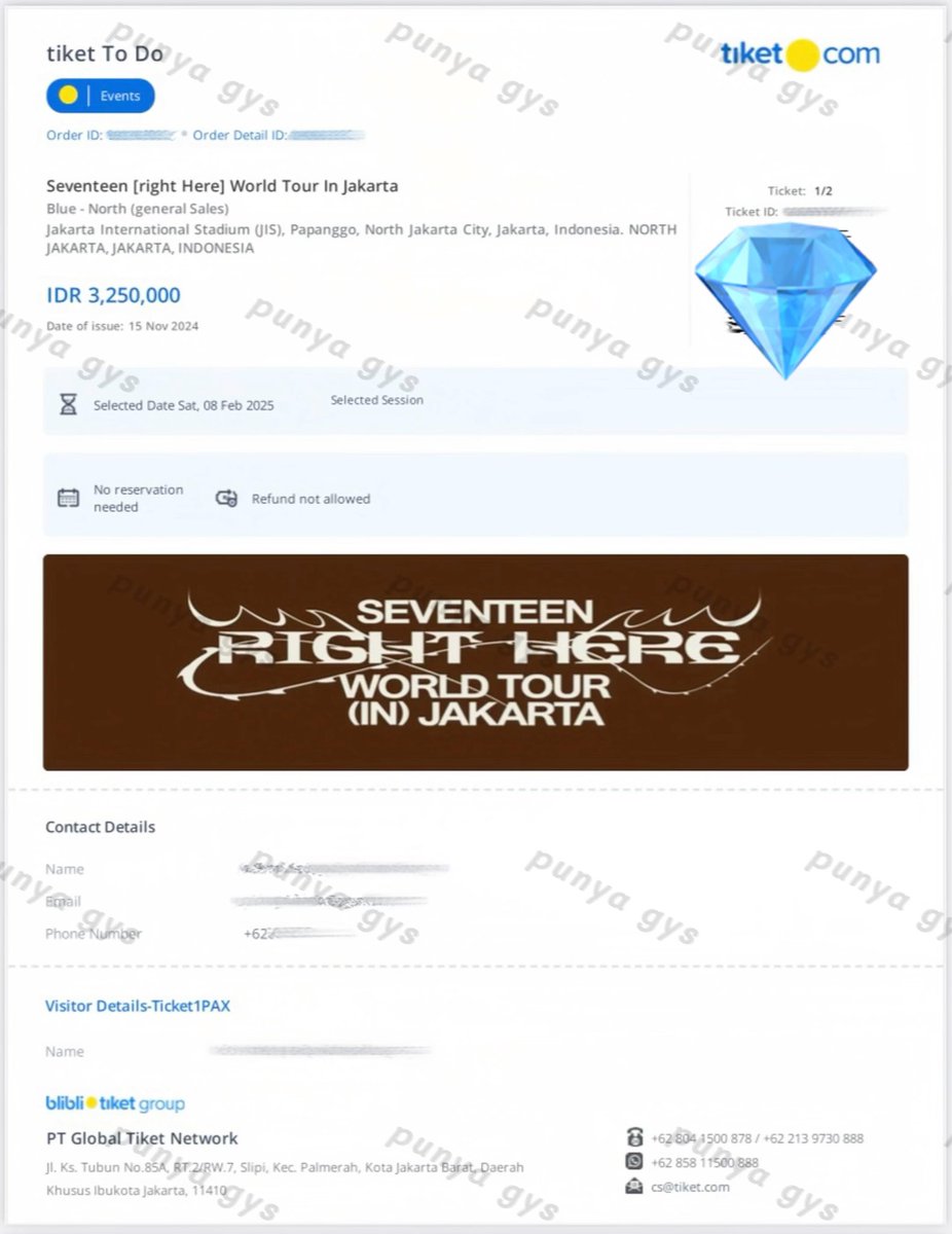 gyssiie's tweet photo. WTS SEVENTEEN RIGHT HERE JAKARTA

🎟️ day 1
💎 Blue North 2 tix (bersebelahan) 
💵 3.700/tix

• boleh ambil 1 tix, boleh ambil 2 tix
• bisa DP, lanjut cicilan max sd 2 Feb
• dom Bdg bs ketemuan
• request proof ✅
• no scam! no buyer yg hnr!

#SEVENTEEN_RIGHT_HERE_IN_JAKARTA https://t.co/LCKYQbvcsQ