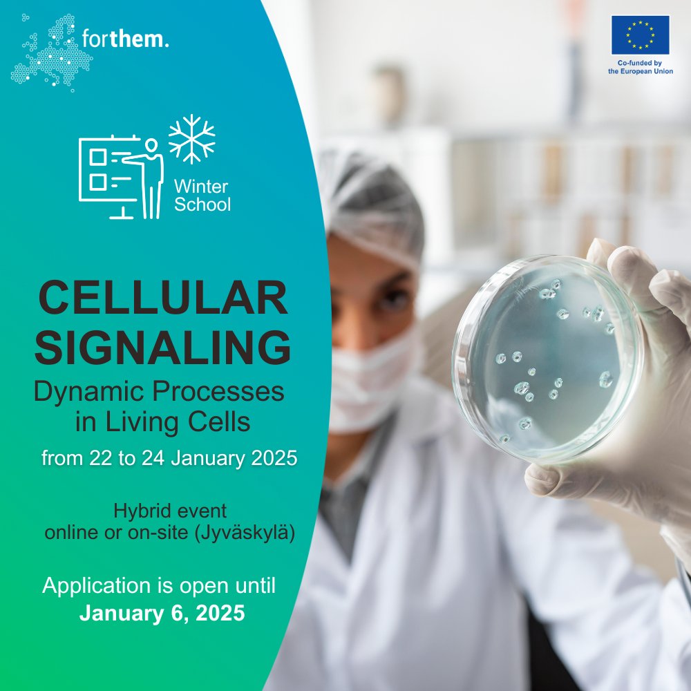 FORTHEM Alliance (@forthemalliance) on Twitter photo Join students & researchers across Europe to explore dynamic biological processes through lectures & workshops!
𧬠FORTHEM Winter School: Cellular Signaling
π
22 January 2024
π Mainz, Germany
π Open to Bachelorβs, Masterβs & PhD students.
Apply now!π forthem-alliance.eu/media/events/dβ¦ Join students & researchers across Europe to explore dynamic biological processes through lectures & workshops!
𧬠FORTHEM Winter School: Cellular Signaling
π
22 January 2024
π Mainz, Germany
π Open to Bachelorβs, Masterβs & PhD students.
Apply now!π forthem-alliance.eu/media/events/dβ¦