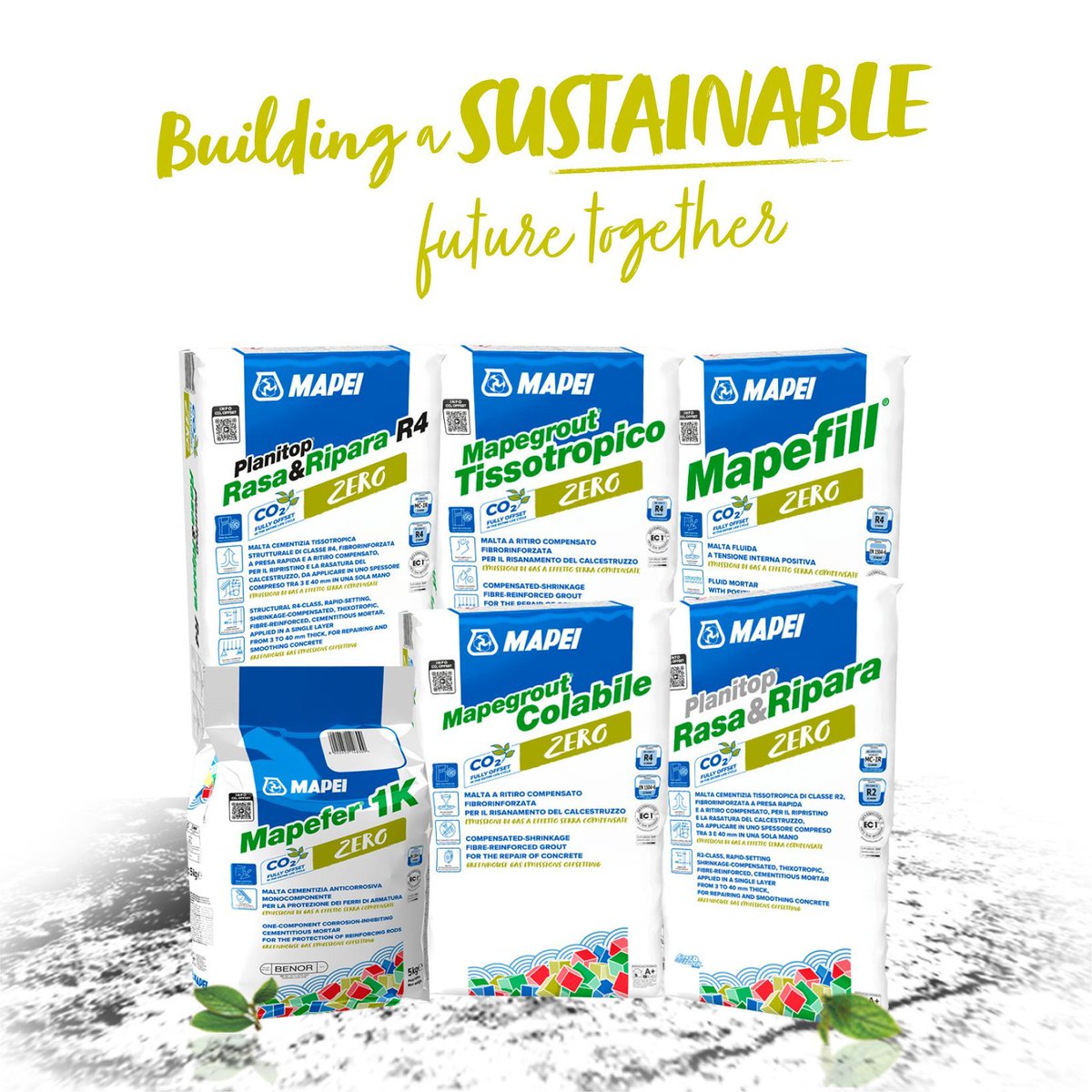 MapeiUKLtd's tweet image. When #repairing, #skimming &amp;amp; protecting #concrete, choose #mortars and cementitious systems with residual CO2 emissions entirely offset through #reforestation projects.  buff.ly/4chzgDi

#surfaces #anchoring #ConcreteRepair #admixtures #FRP #admixtures #sustainable #EPD