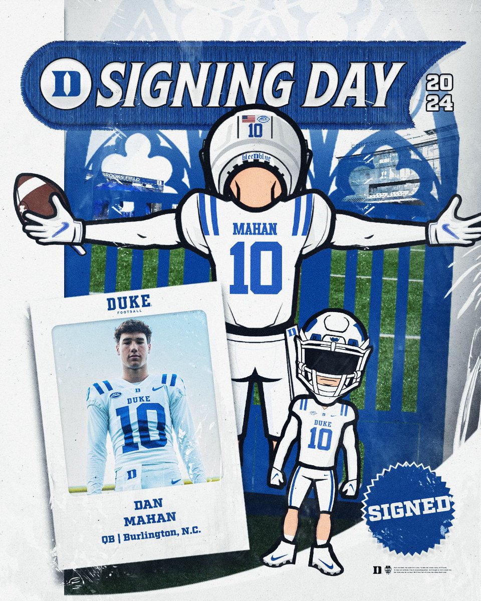 DukeFOOTBALL's tweet photo. Rivals' #7 dual-threat QB is heading to Durham! 😈 @Dan_Mahan10 https://t.co/9Kr8rclHo4