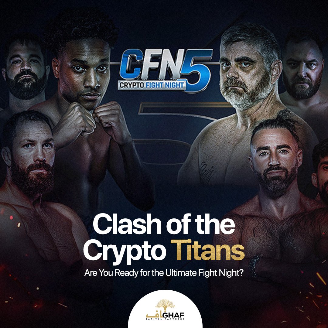 GhafCapital is proud to be one of the organizers of the most electrifying  event in the #Web3 world! Brace yourself for a night where crypto titans  collide in the ring, bringing adrenaline