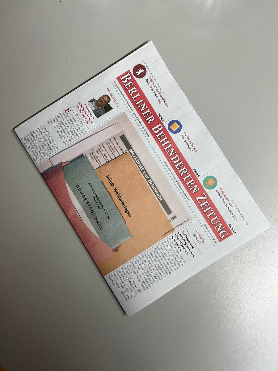BBV_ev's tweet photo. Die letzte #Ausgabe der Berliner Behindertenzeitung wird von unserem netten und super #Versandteam eingetütet. Freut Euch auf interessante Themen.
Wie fandet Ihr die Ausgaben von 2024?
Freut Ihr Euch auf die #BBZ im nächsten Jahr?
#BerlinerBehindertenzeitung https://t.co/os5TuZALf4