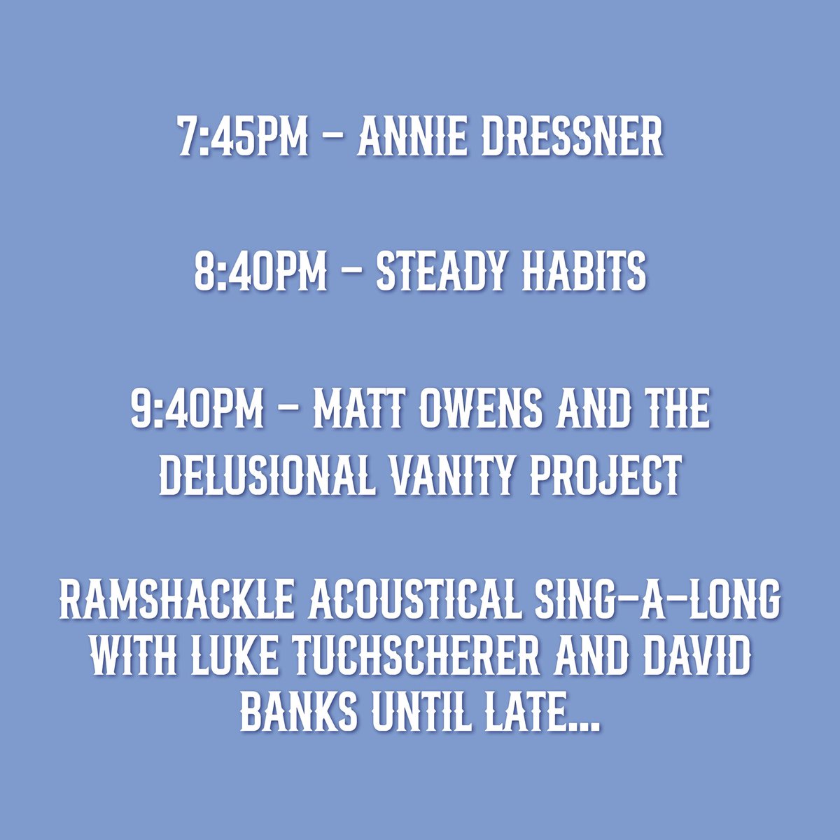 🕰️ Stage Times for Saturday 🕰️ 

See you at The Ramblin' Roots Revue Christmas Party!! 

seetickets.com/tour/the-rambl…