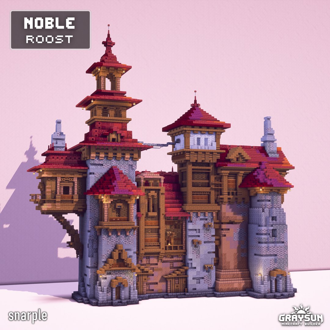 Minecraft Roost The Noble Roost - Minecraft Mansion I built this on stream with my 2 ...