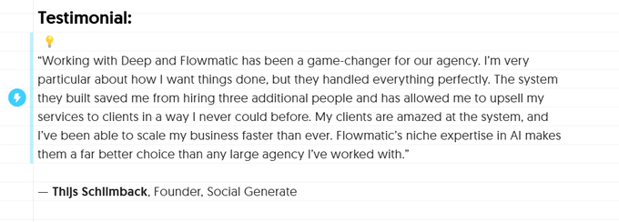 Deep__Flow's tweet image. System so good it becomes a part of their USP.  

Want the entire breakdown of how we helped this client? 

Comment the word &quot;SYSTEM&quot; &amp;amp; I will send it to you.