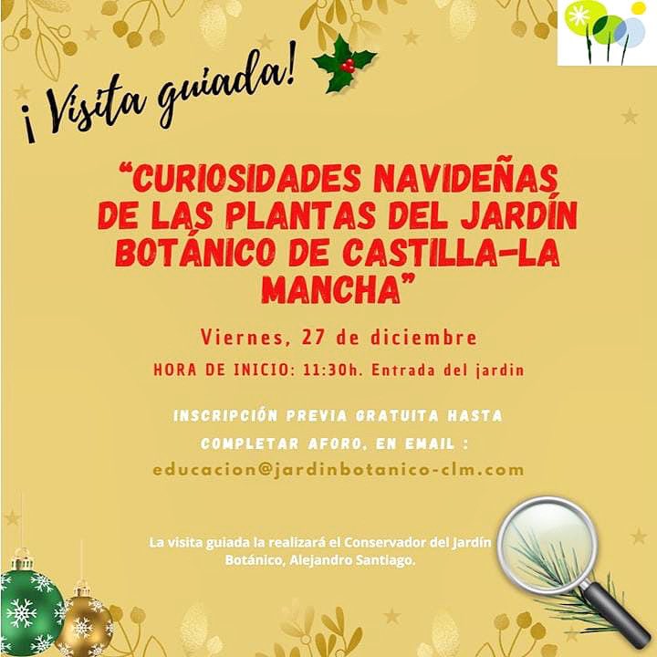 Jardín Botánico de Castilla-La Mancha (JBCLM) (@jardbotanicoclm) on Twitter photo 🔵 INSCRIPCIÓN GRATUITA HASTA COMPLETAR AFORO HASTA EL 20 DE DICIEMBRE A LAS 14 H : educacion@jardinbotanico-clm.com. 🔵 INSCRIPCIÓN GRATUITA HASTA COMPLETAR AFORO HASTA EL 20 DE DICIEMBRE A LAS 14 H : educacion@jardinbotanico-clm.com.