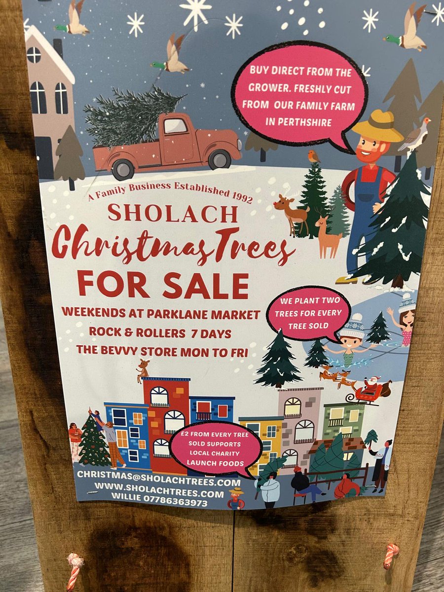 THANK YOU to Willie from SHOLACH Christmas Trees 🎄

Not only did he gift to us our tree BUT £2 from every tree sold is being donated to Launch Foods.

Please check out and support this fantastic family run business! ❤️

#1in4 #kindness #peoplemakeglasgow #feedingglasgowskids