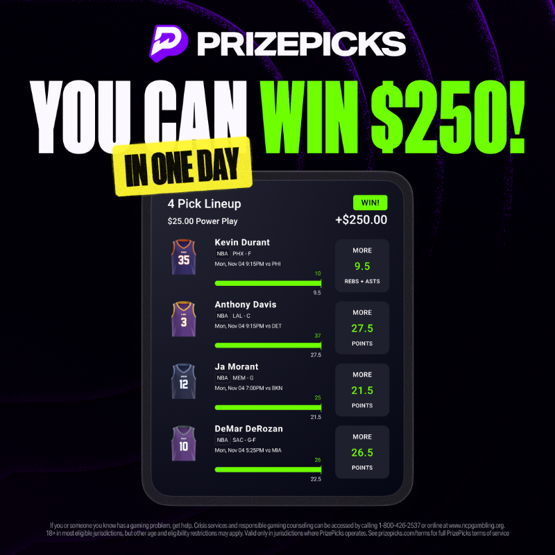 PrizePicks's tweet photo. Cash-in on your hoops knowledge this SZN on PrizePicks!

NEW USERS: Get $50 in promo funds INSTANTLY when you play your first $5 Lineup.