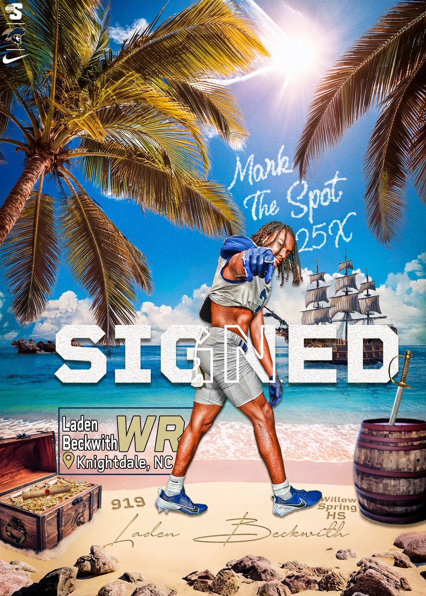 #𝐌𝐚𝐫𝐤𝐓𝐡𝐞𝐒𝐩𝐨𝐭𝟐𝟓𝐗

A receiver out of North Carolina who topped 1200 career yards and was one of the top track sprinters in the state 🏴‍☠️