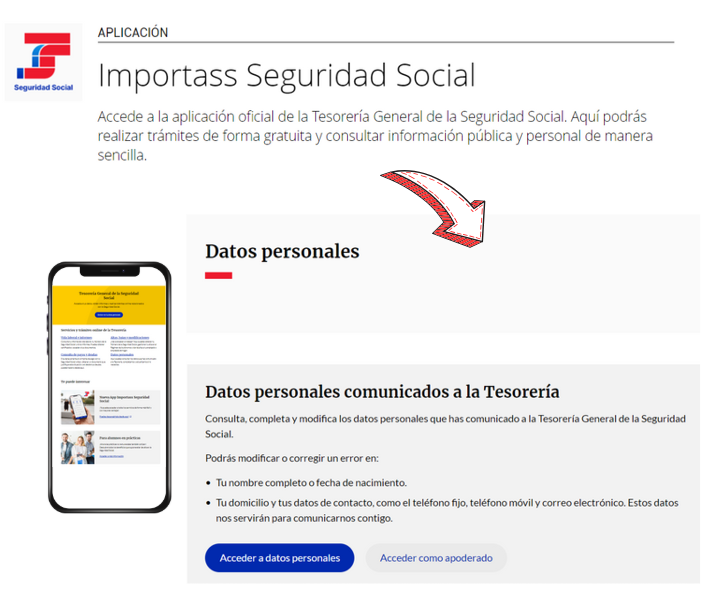 info_TGSS's tweet photo. He oído que la Seguridad Social manda un SMS avisándote de las altas y bajas.
🤷‍♀️¿Cómo puedo hacer para recibirlo?

Accede a tus datos personales en la app #IMPORTASS y comunícanos tu número de teléfono móvil. https://t.co/hagzXrBi1O https://t.co/RPhpcuRc6Y
