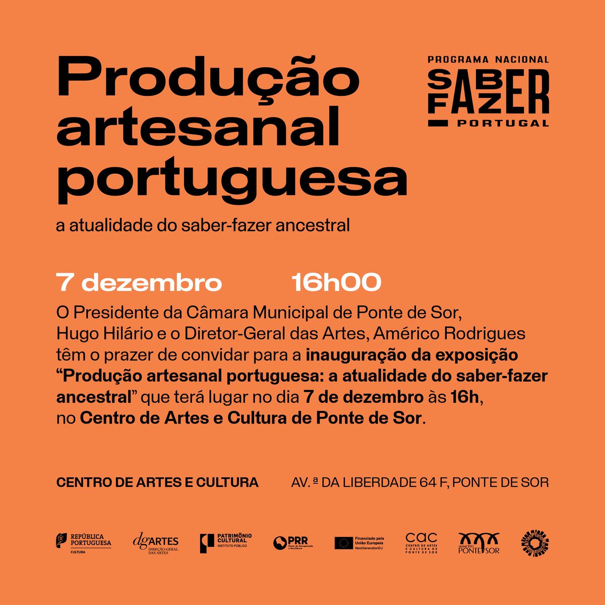 RETECORK's tweet image. Inauguração da exposição "Produção artesanal portuguesa: a atualidade do saber-fazer ancestral" no dia 7 de dezembro às 16h, no Centro de Artes e Cultura de Ponte de Sor.

A exposição, entre outras peças expostas, terá produtos feitos em cortiça 😊

facebook.com/events/s/inaug…