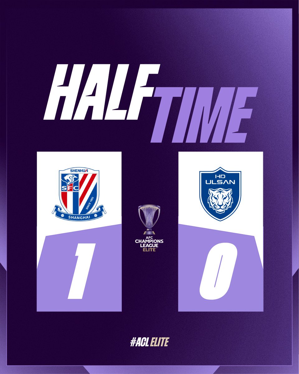 azamtvtz's tweet photo. MAPUMZIKO | #ACLElite
HT: Shanghai Shenghua 1-0 Ulsan Hyundai
LIVE #AzamSports3HD
#AFCChampionsLeague #AFCChampionsLeagueElite #AsianChampionsLeague #TheAFCCL #AFCCL #ACLElite #ACL #LigiYaMabingwaAsia #ShanghaiShengua #UlsanHyundai #ShanghaiHyundai #SHSvUHD https://t.co/wORlivua7R