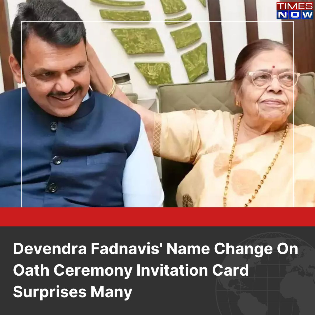 TimesNow's tweet image. Devendra Fadnavis&apos; Name Change On Oath Ceremony Invitation Card Surprises Many

Read More: 
timesnownews.com/india/devendra…

#TNCards #DevendraFadnavis #MahaCM