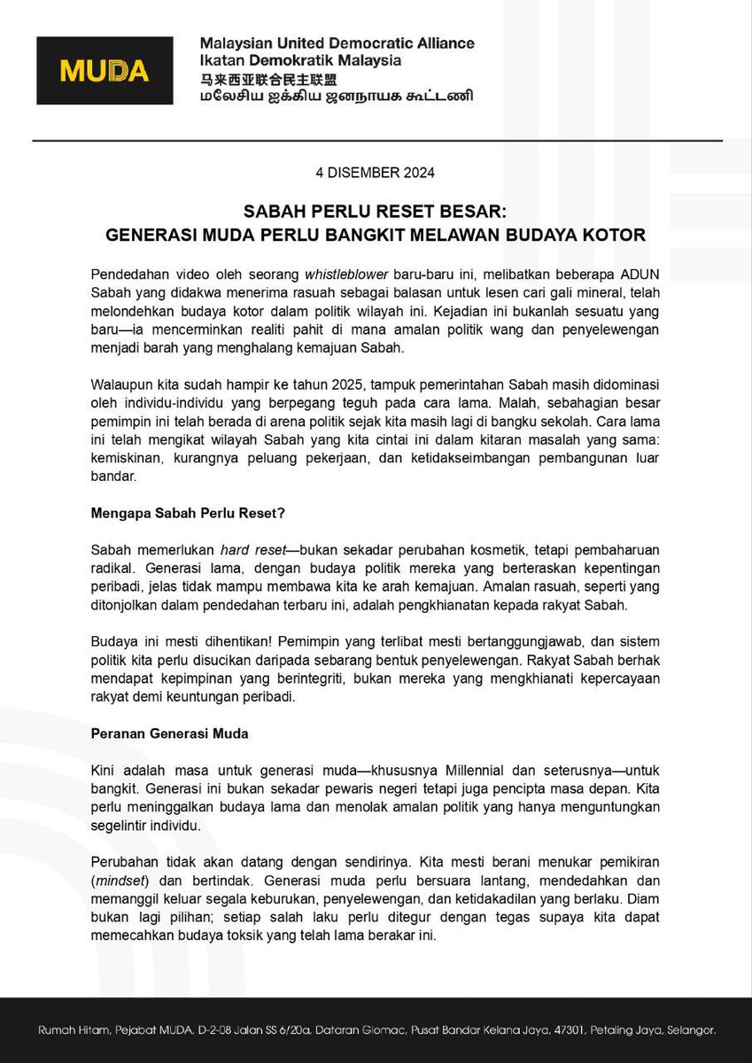 Parti MUDA tweet media