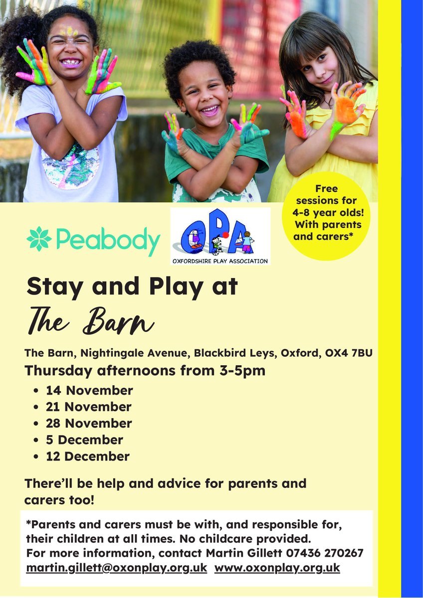 Oxon Play Assoc OPA (@oxonplay) on Twitter photo We are starting to feel a little festive 🎄 so will be offering Christmas Arts & Crafts activities at our Stay & Play sessions at The Barn in Blackbird Leys on 5th and 12th December 🎅 <a href="/WindaleSchool/">Windale Primary School</a> <a href="/OxfordHub/">Oxford Hub</a> We are starting to feel a little festive 🎄 so will be offering Christmas Arts & Crafts activities at our Stay & Play sessions at The Barn in Blackbird Leys on 5th and 12th December 🎅 <a href="/WindaleSchool/">Windale Primary School</a> <a href="/OxfordHub/">Oxford Hub</a>