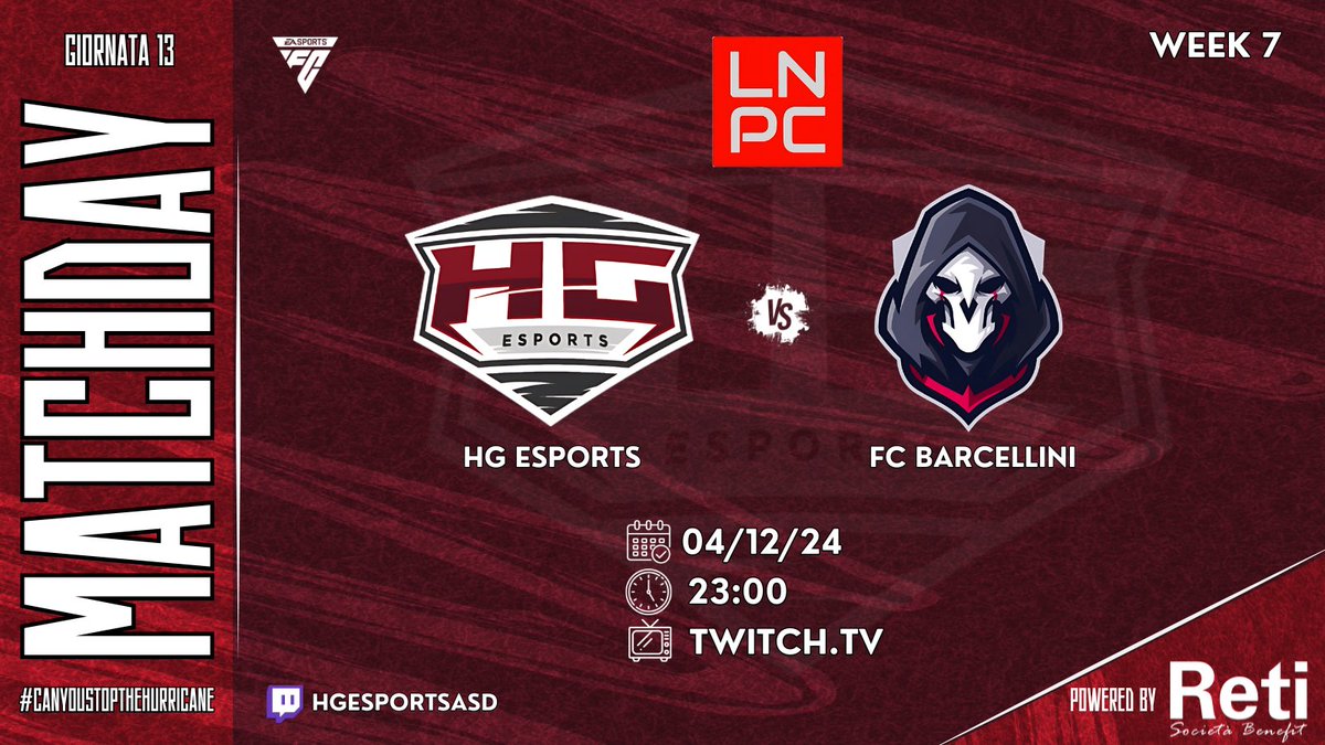HGEsportsASD's tweet photo. ⚽️Matchday🏟️
🏆BTW Serie Élite 5° Giornata
🆚#LeonEsports ⏰22:40
🏆LNPC Serie A 13° Giornata
🆚#FCBarcellini ⏰23:00
🏆VPL Serie C 10° Giornata
🆚#AragonEsports⏰ 23:20
#HGEsports #VPL #HereWeAreHG #Esports #GamingCommunity #GameOn #CanYouStopTheHurricane https://t.co/ZvVuGmUFVG