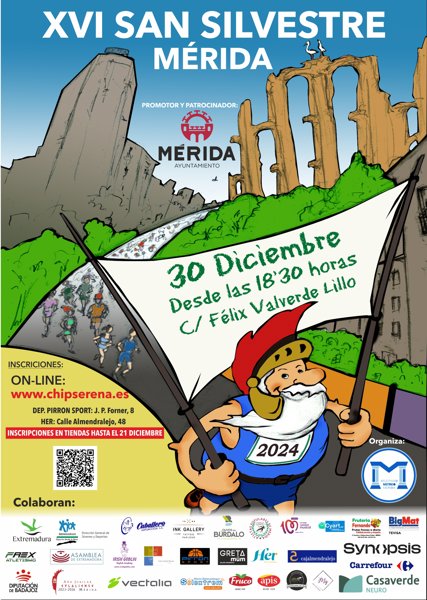 ¿Todavia no te has apuntado a la XVI San Silvestre de Mérida? 
No esperes más y despide el año deportivo de la mejor forma posible. deportesmerida.com/events/xvi-san…