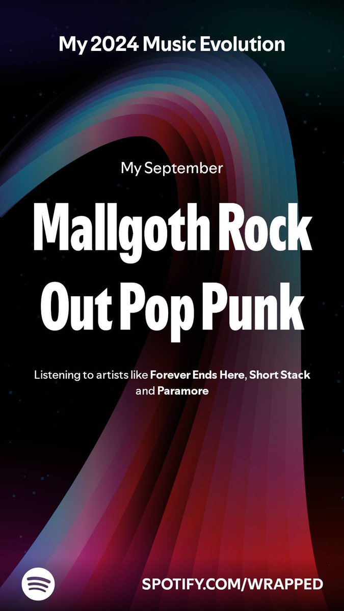 GamerGirlSam69's tweet image. In September, I was all about @ForeverEndsHere, @shortstackband and Paramore. How did you evolve this year? #SpotifyWrapped