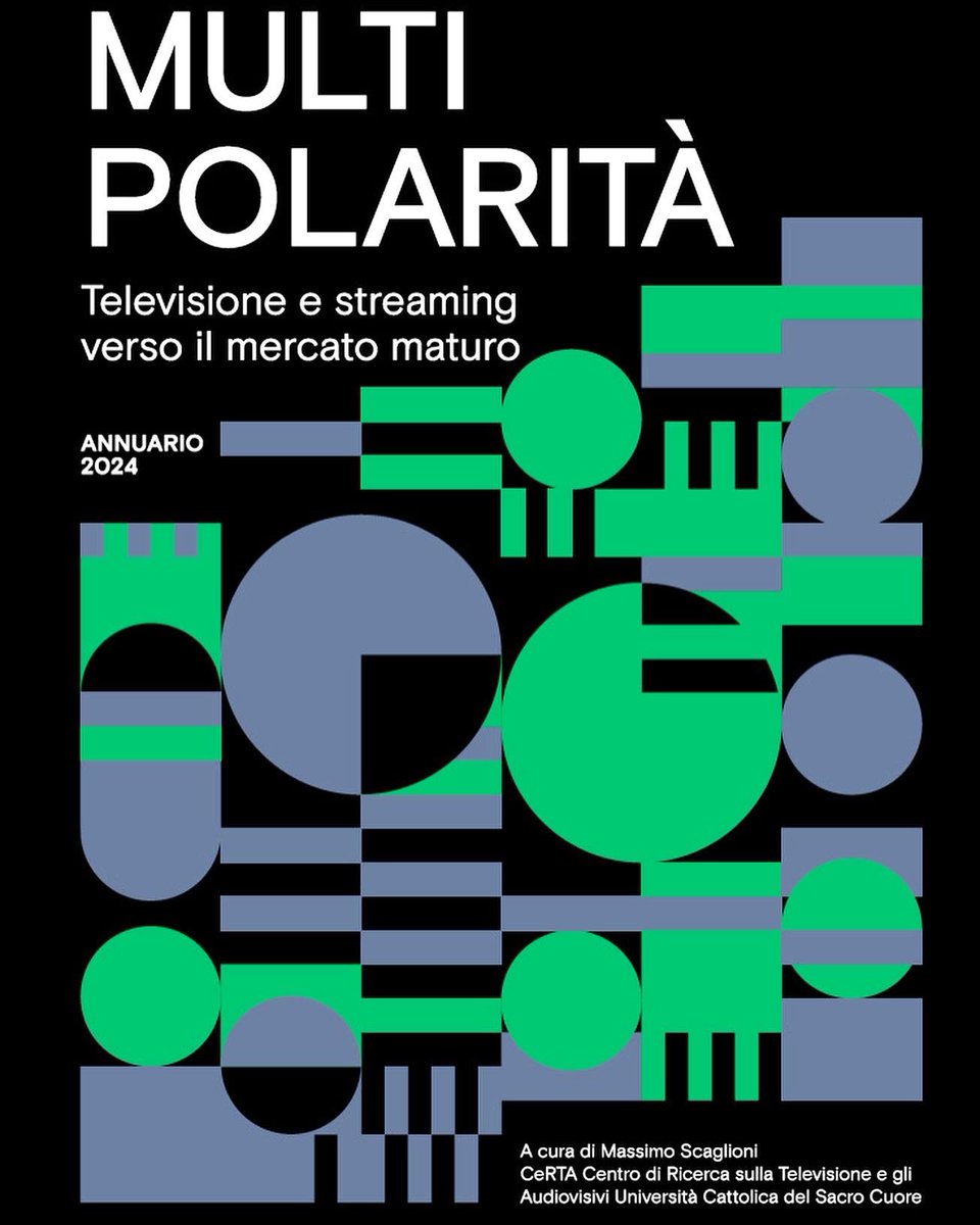 MaScaglioni's tweet photo. Come ogni anno l’appuntamento è con l’#Annuario che #CeRTA realizza col contributo di #auditel #apa #sensemakers #comscore #nielsen #upa #confindustriaradioTv #emedia e il patrocinio #AgCom. L’Annuario 2024 si intitola #Multipolarità .Domani 5 dic in Università Cattolica a Milano https://t.co/G086nYq9Io