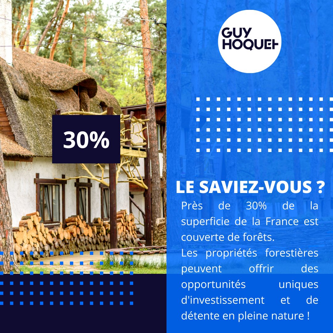 HoquetNancy's tweet photo. 🌳 Le saviez-vous ?

Près de 30% de la superficie de la France est couverte de forêts. 
Les propriétés forestières peuvent offrir des opportunités uniques d'investissement et de détente en pleine nature ! 🌲💰 

#Immobilier #Forêt https://t.co/eXVuAcNBPk