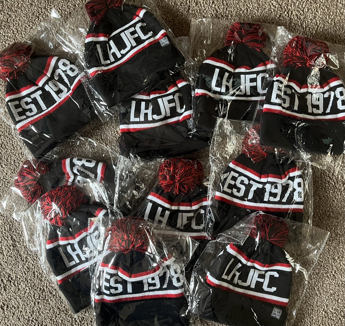 Lostock_HallJFC's tweet photo. BACK IN STOCK!

The much sought after LHJFC Black/White/Red Bobble Hats from @goal_wins 

To purchase, speak with your team Manager/Coach/SPOC 

Only £8 each

#WinterHats https://t.co/pNyyv7bmO6