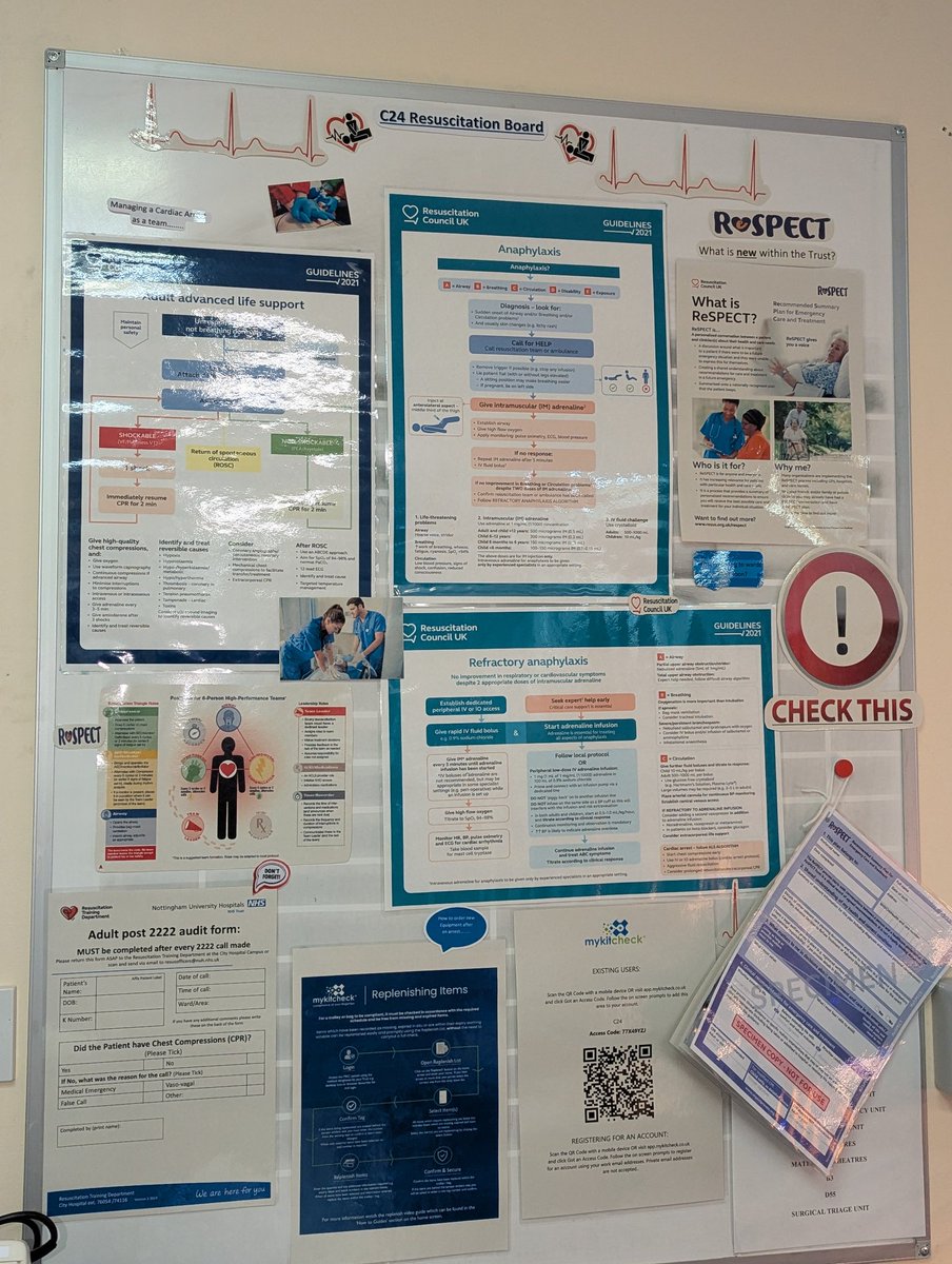 📢 The resuscitation board on C24 has been updated and is ready to use! We're also preparing to roll out the new Patient Respect Forms with NUH, focusing on better, more respectful patient care. ⭐⭐ #PatientCare #Innovation