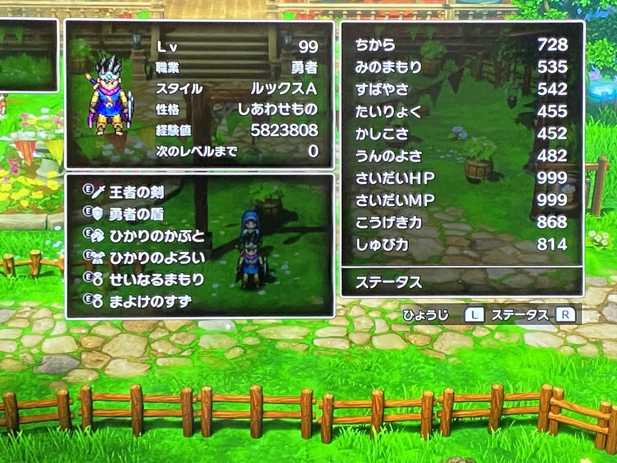 さて、レベルも99になった事だし……種でドーピングをある程度やって……

1人で大魔王へ戦いを挑みに行きますか…
(もちろんイバラの道で)

更には闇の衣をまとった状態で倒してやるぜ！！！！＼( 'ω')／ﾋｨﾔｯﾊｧｧｧｧｧｧｧｱ！！！←
もちろん、手下も1人で倒します。

#DQIII
#ドラクエIII