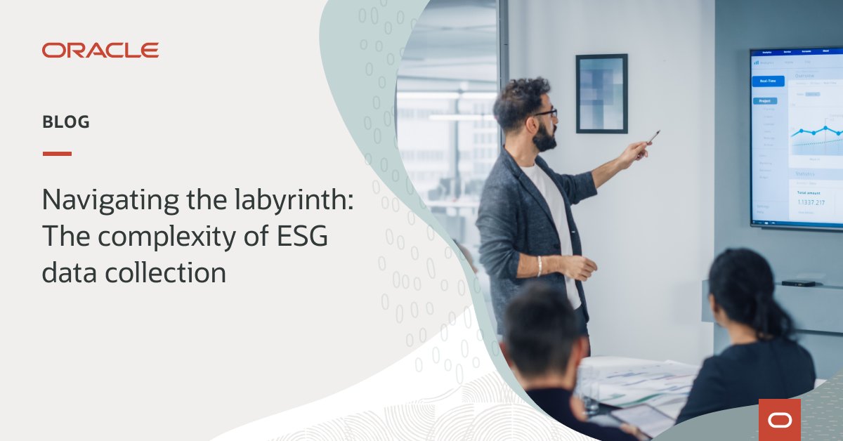 gperezrubio's tweet image. Overcoming ESG data challenges is crucial for effective reporting. Learn how the right Cloud EPM platform can help streamline data collection and compliance. #ESG #Sustainability #OracleCloudEPM
social.ora.cl/6010t7lOM