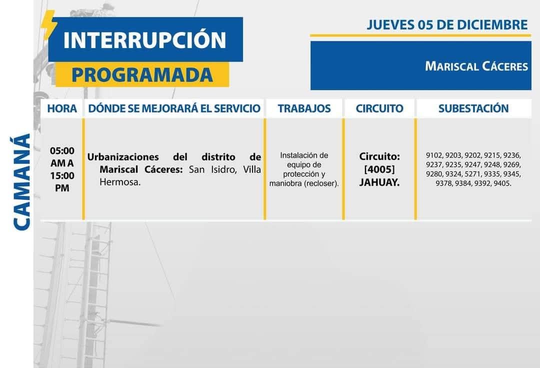 ArequipaMetropo's tweet image. #ATENCION 🚨|| #InterrupciónProgramada🔌
🗓 JUEVES 0️⃣5️⃣ DE DICIEMBRE
⚡ Trabajos en el suministro eléctrico en algunas zonas de:
📍 Miraflores, Characato, Mollebaya, La Joya [Provincia de #Arequipa]
📍 Mariscal Cáceres [Provincia de #Camaná]
📍 Majes [Provincia de #Caylloma]