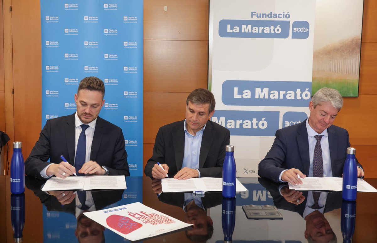 🖊️📅El pròxim dia 15 tindrà lloc <a href="/la_marato/">La Marató de 3Cat</a>, que enguany es dedicarà a les malaties respiratòries.  

Aquest any tampoc faltarem a aquesta cita solidària. 

Avui hem signat el conveni de col·laboració... #APlePulmó