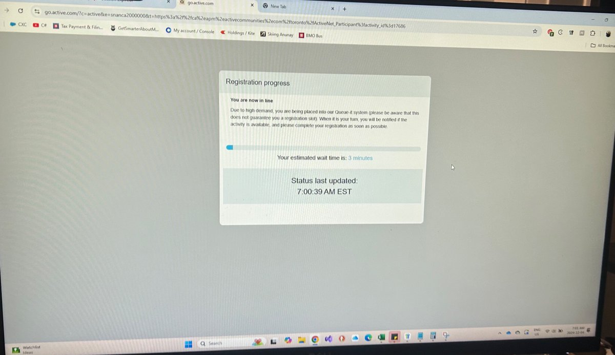VIllusionest's tweet photo. Not sure if it just me but now #Canada seems more like a “Developing” nation. Woke up 6 am to register my son’s ski class. I click on register exactly as the registration opens at 7 - I was allotted waitlist #8..#WTH @PierrePoilievre https://t.co/kBjyOwUwz2