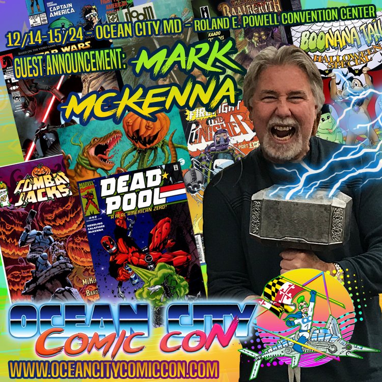 Welcome <a href="/MarkMcKenna419/">Mark McKenna</a>!  38yr comic vet, 1k+ credits: #Batman , #Wolverine , Iron Man, #Hulk , Star Wars +. Created Banana Tail &amp; Combat Jacks series. 
Tix &amp; more: linktr.ee/OceanCityComic…

#comics #artist #dc #marvel #darkhorse #starwars