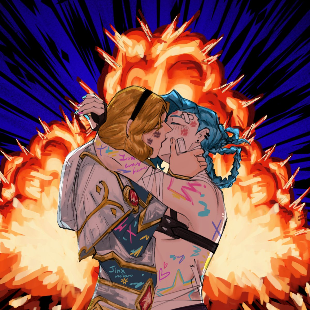 making out, while the world collapses #lightcannon #jinx #lux