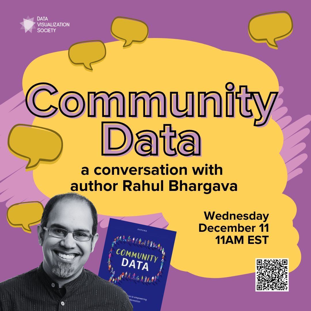 Rahul B (@rahulbot@vis.social) (@rahulbot) on Twitter photo Excited to join <a href="/DataVizSociety/">Data Visualization Society</a> / <a href="/abmakulec/">Amanda Makulec MPH</a> for a chat about my book -- "Community Data" -- next week (Wed 11th). Attend to hear about the book, push your thinking about what counts as data viz, & have some fun with a "desk-top data sculpture" challenge! eventbrite.com/e/community-da… Excited to join <a href="/DataVizSociety/">Data Visualization Society</a> / <a href="/abmakulec/">Amanda Makulec MPH</a> for a chat about my book -- "Community Data" -- next week (Wed 11th). Attend to hear about the book, push your thinking about what counts as data viz, & have some fun with a "desk-top data sculpture" challenge! eventbrite.com/e/community-da…