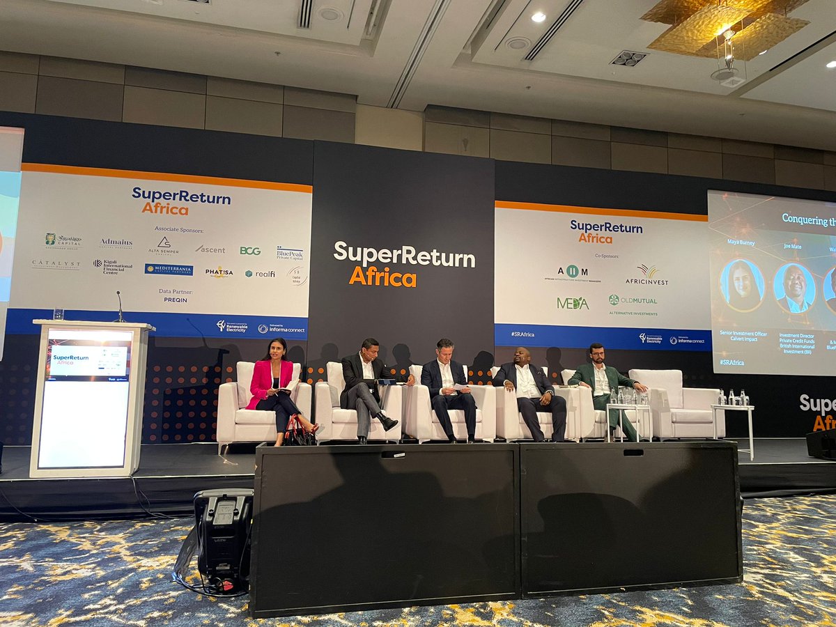 realfi_co's tweet image. 🎙 Happening now! RealFi CEO John O&apos;Connor (@jjtoconnor) is on stage at SuperReturn Africa, diving into the transformative potential of private credit in emerging markets.
💡 Join the conversation about:
Credit&apos;s role in economic growth 🌱
The future of debt markets in Africa 🔮
