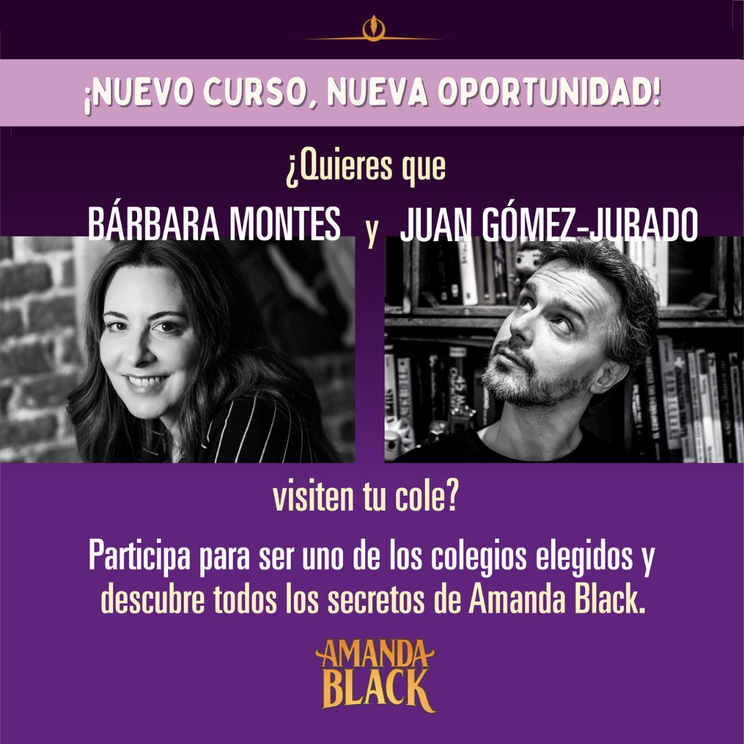 Penguin Aula España (@penguinaulaes) on Twitter photo 📢 ¿Te gustaría que Bárbara Montes <a href="/babsimon/">Bárbara Montes🦈🦖🌈</a> y Juan Gómez-Jurado @juangomezjurado visiten tu centro para que tus alumnos descubran todos los secretos de Amanda Black? 😏 ¡Este curso tienes una nueva oportunidad!
👉 Descubre cómo participar aquí: a.cstmapp.com/register/97320… 📢 ¿Te gustaría que Bárbara Montes <a href="/babsimon/">Bárbara Montes🦈🦖🌈</a> y Juan Gómez-Jurado @juangomezjurado visiten tu centro para que tus alumnos descubran todos los secretos de Amanda Black? 😏 ¡Este curso tienes una nueva oportunidad!
👉 Descubre cómo participar aquí: a.cstmapp.com/register/97320…