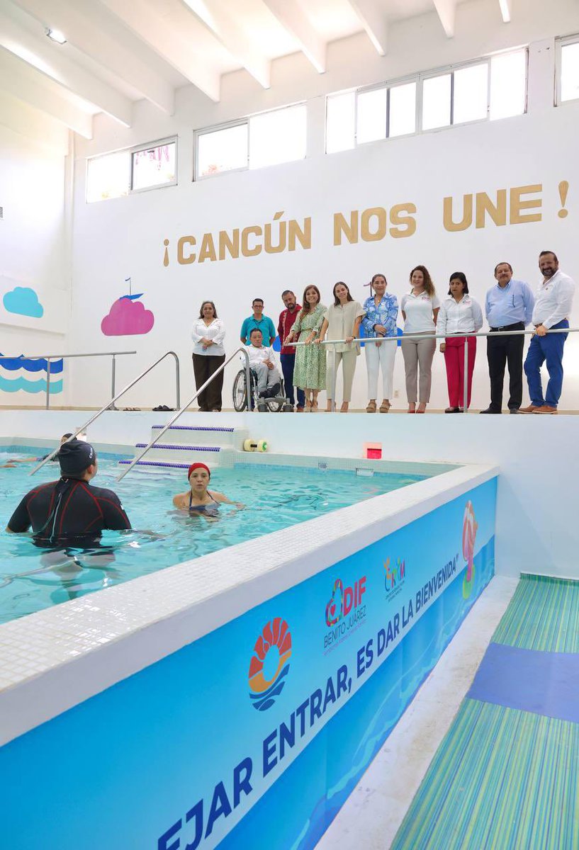 AytoCancun's tweet photo. ¡Entre todas y todos hacemos un #Cancún más justo e inclusivo! 🙌🏼
  
La presidenta municipal @anapatyp, reafirmó su compromiso con la inclusión y el apoyo total a las y los deportistas con discapacidad, además de atenciones, terapias, servicios médicos e infraestructura… (1/2) https://t.co/f23XhW648L