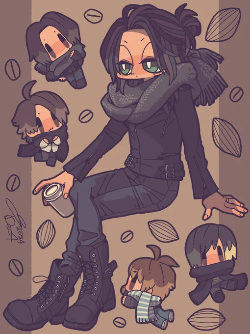 昨日マフラーらくがき4コマ描いたら欲が出たよね 