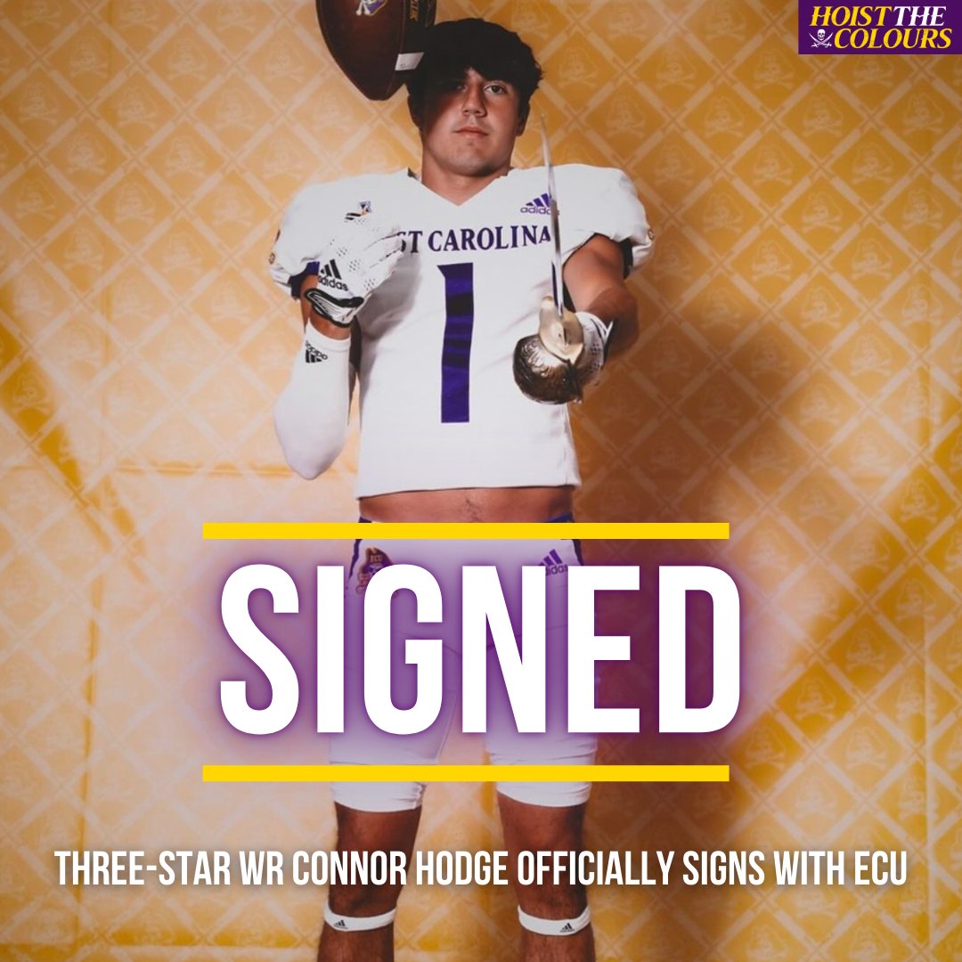 SIGNED: The Pirates add the brother of QB pledge Cole Hodge, as three-star WR Connor Hodge makes it official. 

Hodge was the first commitment of the 2025 class. He comes in as the 20th-best player in Kentucky for this cycle, per 247Sports.

247sports.com/player/connor-…