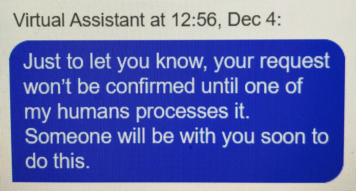 ThomsonSoftware's tweet image. Dear @SkyUK, I am a little worried about your staff. This Virtual Assistant seems to be quite possessive. Can you please confirm that your premises have not been taken over by an unruly AI.